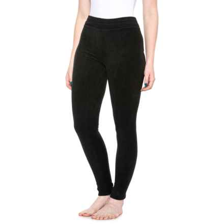 Cuddl Duds FleeceWear Base Layer Leggings in Black