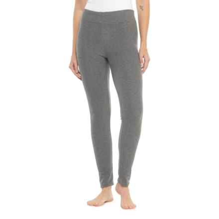 Cuddl Duds FleeceWear Stretch Base Layer Leggings in Charcoal Hthr