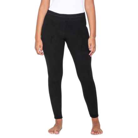 Cuddl Duds Fleecewear Stretch Leggings in Black