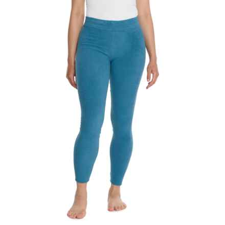 Cuddl Duds FleeceWear Stretch Leggings in Cariblue