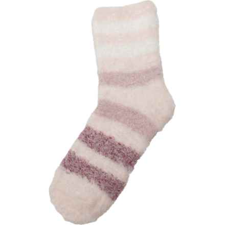 Cuddl Duds Little Girls Tweed Ombre Faux-Fur Lounge Socks - 2-Pack, Crew in Parfait Pink
