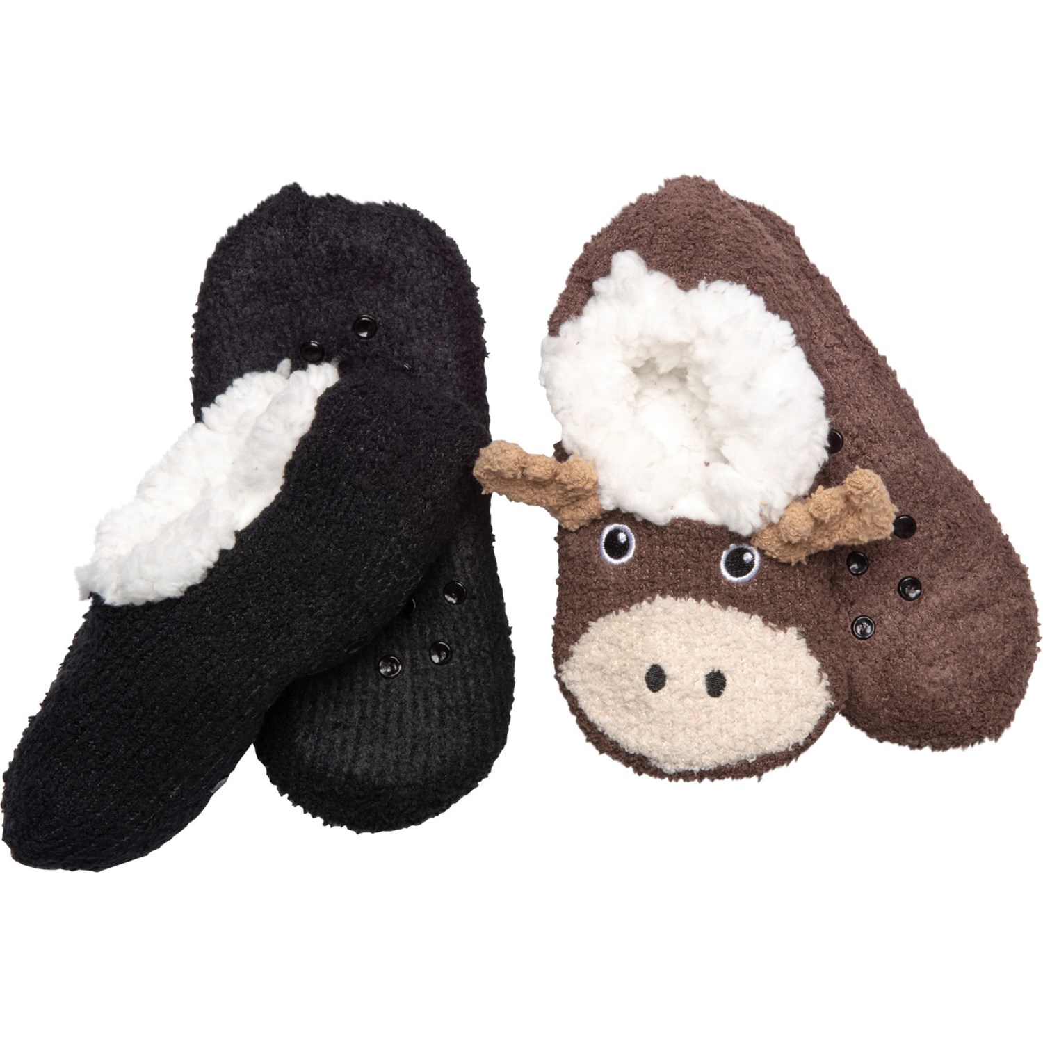 Cuddl Duds Moose Slipper Socks - 2-Pack (For Boys)
