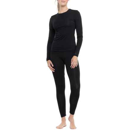 Cuddl Duds SoftWear Base Layer Set - Long Sleeve in Black