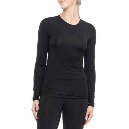 Cuddl Duds SoftWear Base Layer Top - Long Sleeve in Black