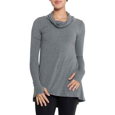 Cuddl Duds SoftWear Base Layer Top - Long Sleeve in Heather Charcoal