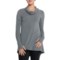 Cuddl Duds SoftWear Base Layer Top - Long Sleeve in Heather Charcoal