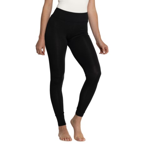 Cuddl Duds SoftWear High-Waisted Leggings in Black