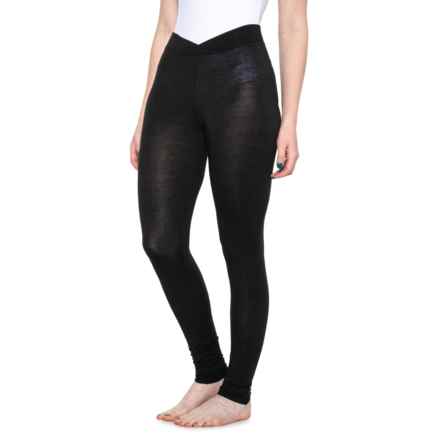 Cuddl Duds SoftWear High-Waisted Leggings in Black