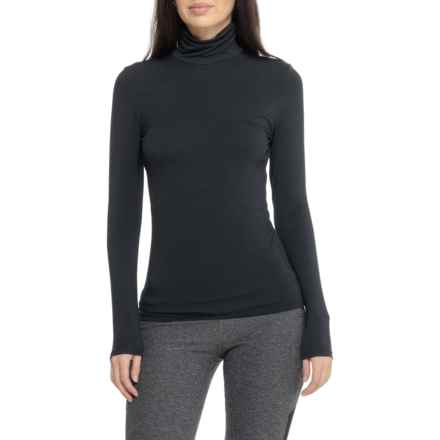 Cuddl Duds SoftWear Stretch Base Layer Top - Long Sleeve in Black