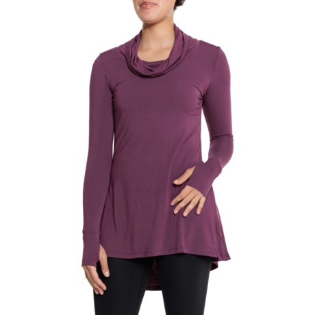 Cuddl Duds SoftWear Stretch Base Layer Top - Long Sleeve in Grape