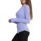 Cuddl Duds SoftWear Stretch Base Layer Top - Long Sleeve in Peri