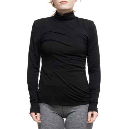 Cuddl Duds SoftWear Stretch Base Layer Turtleneck - Long Sleeve in Black
