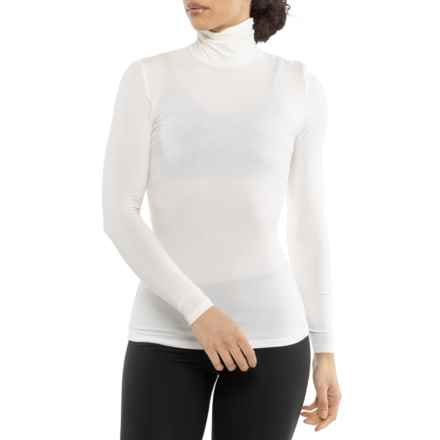 Cuddl Duds SoftWear Stretch Base Layer Turtleneck - Long Sleeve in Ivory