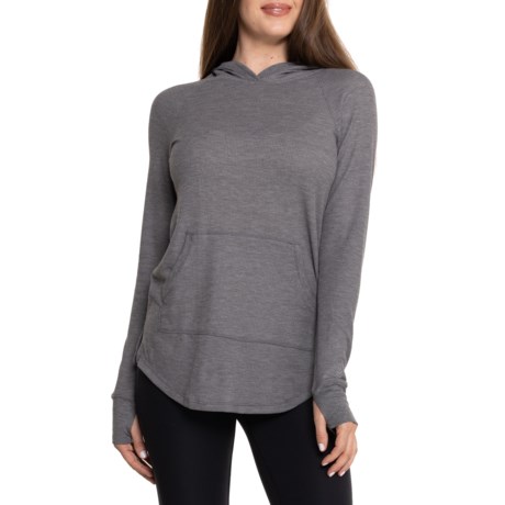 Cuddl Duds Stretch Thermal Hoodie in Med Grey