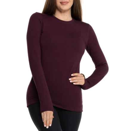 Cuddl Duds Ultra Cozy Thermal Shirt - Long Sleeve in Purple Heather