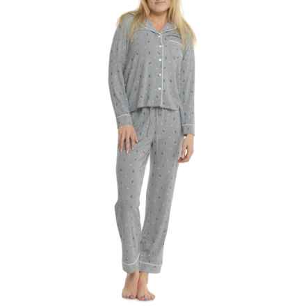 Cupcakes & Cashmere Apres Ski Printed Modal Pajamas - Long Sleeve in Apres Skiier