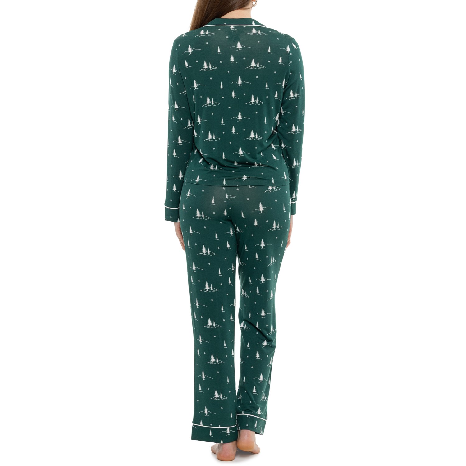 Cupcakes & Cashmere Holiday Modal Notch Collar Pajamas - Long