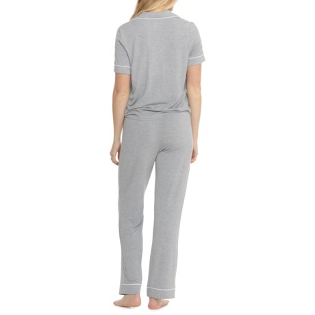 Cupcakes & Cashmere Notch Collar, Shorts and Pants Pajamas - 3-Piece