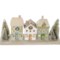 2RGJX_2 Cupcakes and Cashmere Resin Cottage Houses with Trees Decor - 11.5”