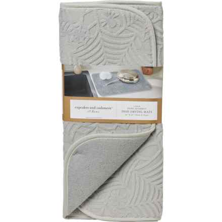 Cupcakes & Cashmere Spooky Webs Reversible Dish Drying Towels - 2-Pack, 16x22” in Grey