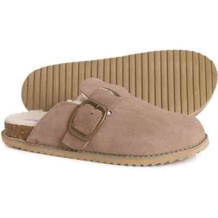 Cushionaire Blain Faux Fur-Lined Clogs - Suede (For Women) in Taupe