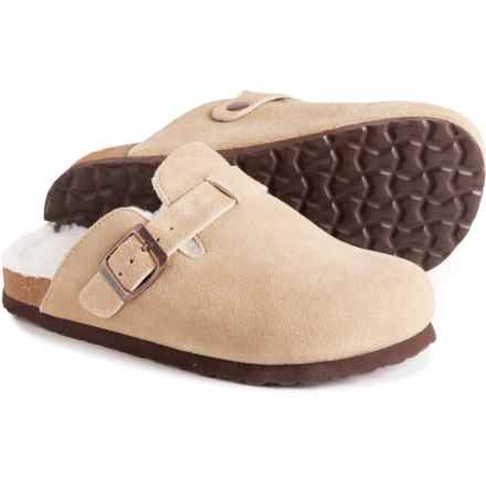 Cushionaire Boys and Girls Hana Clogs - Suede, Open Back in Taupe