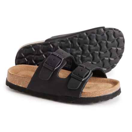 Cushionaire Boys and Girls Lane Jr. Sandals in Black