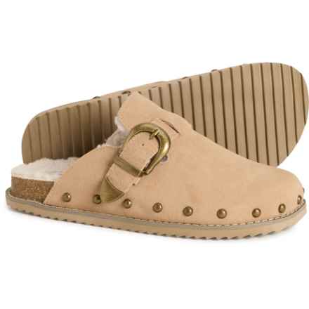 Cushionaire Bronco Faux Fur-Lined Clogs - Suede (For Women) in Biscuit