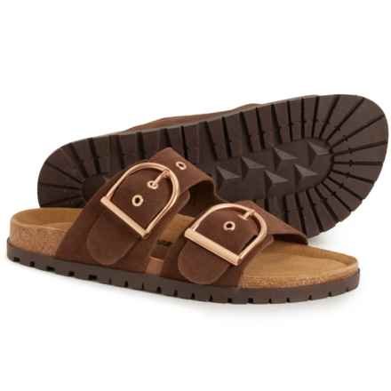 Cushionaire Brooke Double-Band Sandals - Suede (For Women) in Brown