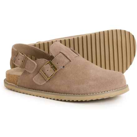 Cushionaire Brooklyn Buckle Clogs - Suede (For Women) in Taupe