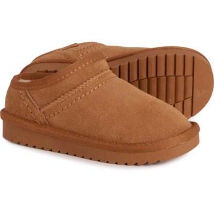 Cushionaire Girls Hilo-K Faux-Shearling Shoes in Chestnut