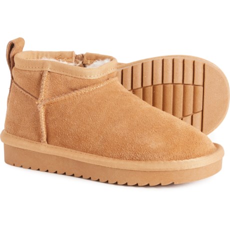 Cushionaire Girls Hip-2 K Shearling Boots - Suede in Chestnut