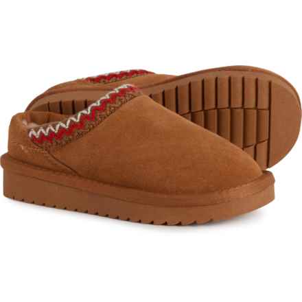 Cushionaire Girls Keto-K Shearling-Lined Shoes - Suede in Chestnut