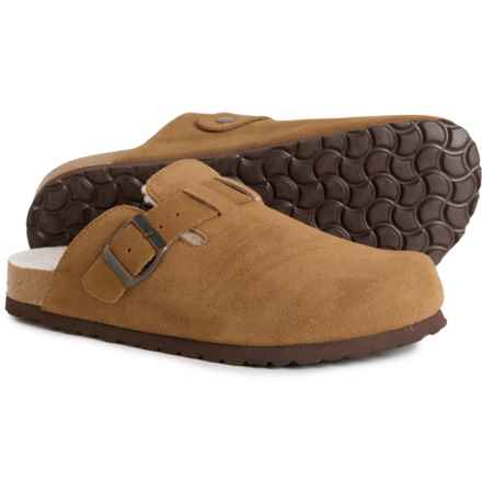 Cushionaire Hana Faux Fur Lined Clogs - Open Back, Suede (For Women) in Brown