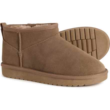 Cushionaire Hip Cozy Faux Shearling Ankle Boots - Suede (For Women) in Taupe