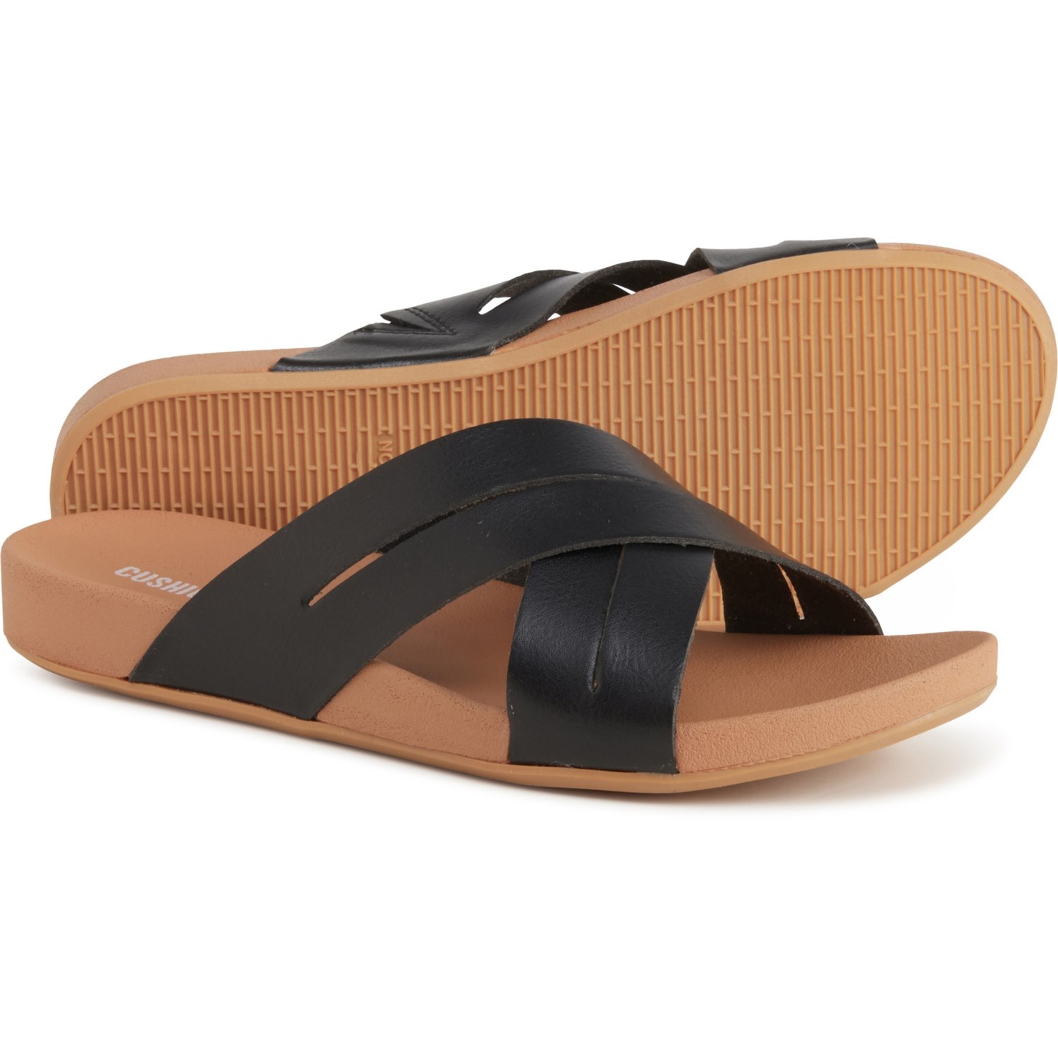 Cushionaire Jackie CrossBand Slide Sandals (For Women) Save 31