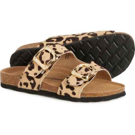 Cushionaire Jungle Two-Band Sandals - Leather (For Women) in Leopard