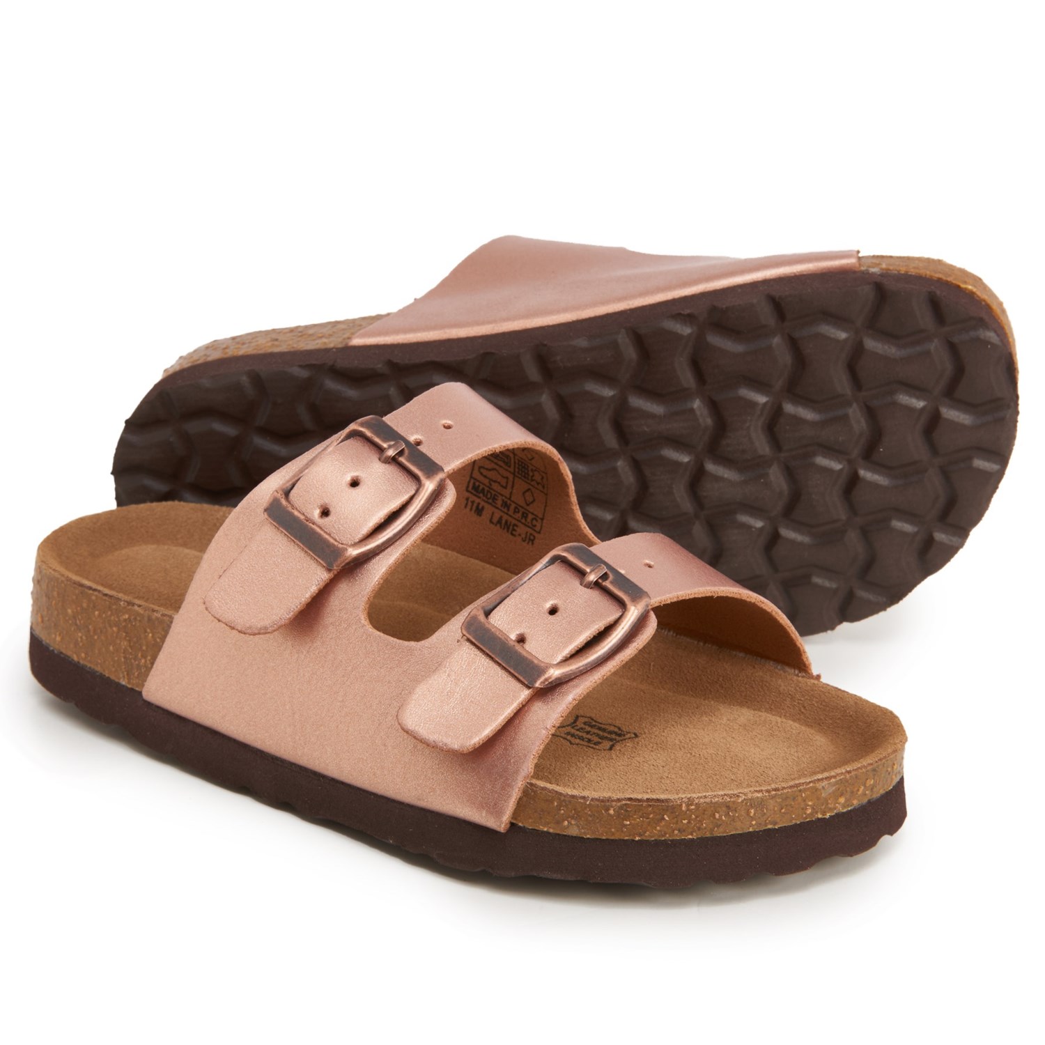 Cushionaire Lane Jr. Two-Buckle Slide Sandals (For Girls) - Save 48%