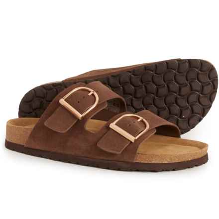 Cushionaire Legacy Double-Band Sandals - Suede (For Women) in Brown