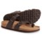 Cushionaire Luna Thong Sandals (For Women) in Brown Nappa