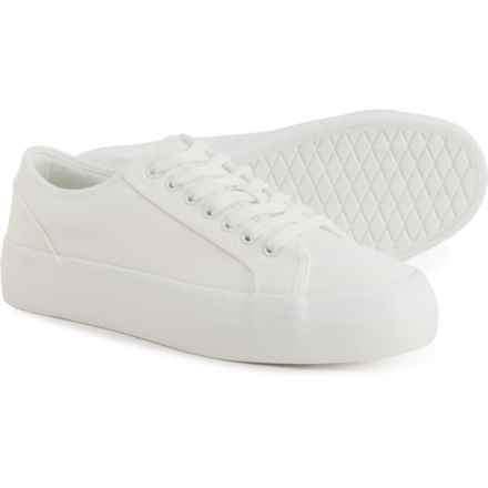 Cushionaire Tag Sneakers (For Women) in White/White Canvas
