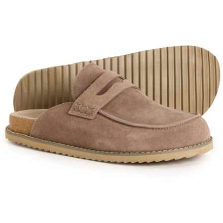 Cushionaire Zola Open-Back Clogs- Suede (For Women) in Taupe