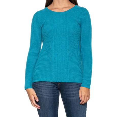 Cynthia Rowley 100% Merino Wool Pointelle Shirt - Long Sleeve - Save 43%