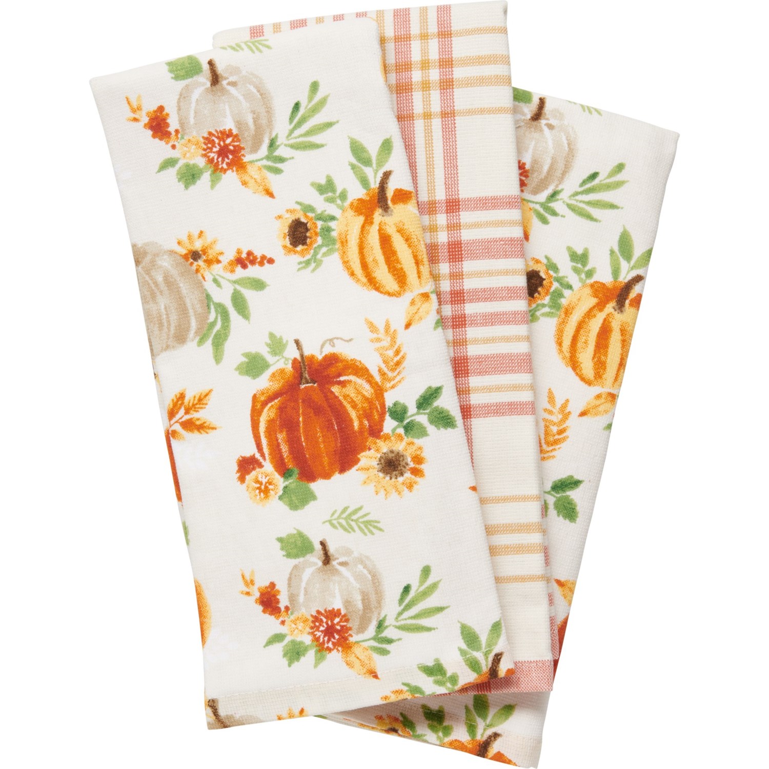 Cynthia Rowley Harvest Flow Kitchen Towels - 3-Pack, Neutral - Save 44%