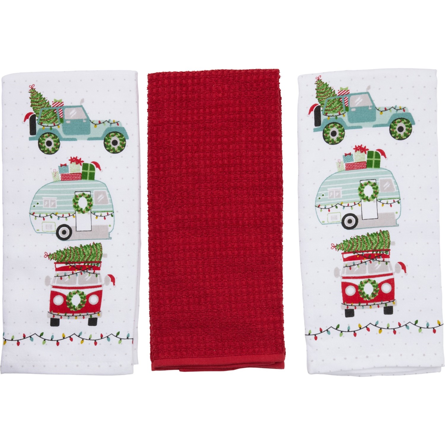 Cynthia Rowley Holiday Road Trip Kitchen Towels - 3-Pack, 18x28” - Save 61%
