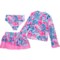 2MDYD_2 Cynthia Rowley Little Girls Rash Guard Bikini Bottoms and Skirt Set - UPF 50, Long Sleeve