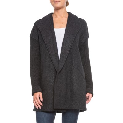 black wool cardigan sweater womens