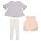 479HC_2 Cynthia Rowley Shirt with Faux-Fur Vest and Long Leggings - 3/4 Sleeve (For Toddler Girls)