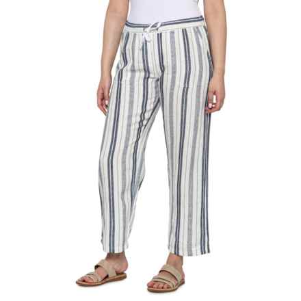 da-sh Drawcord Linen Pants in White Indigo
