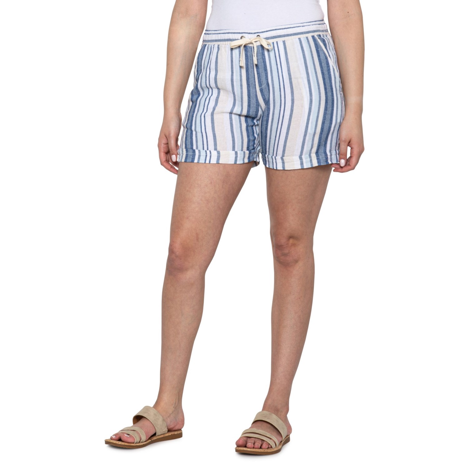 da-sh Woven Linen-Blend Shorts - 5” - Save 75%